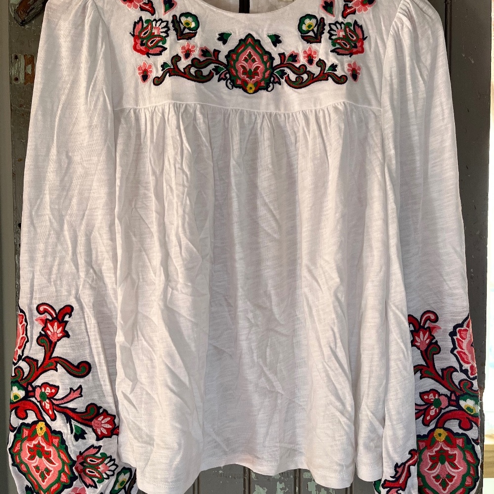 Boden embroidered statement top